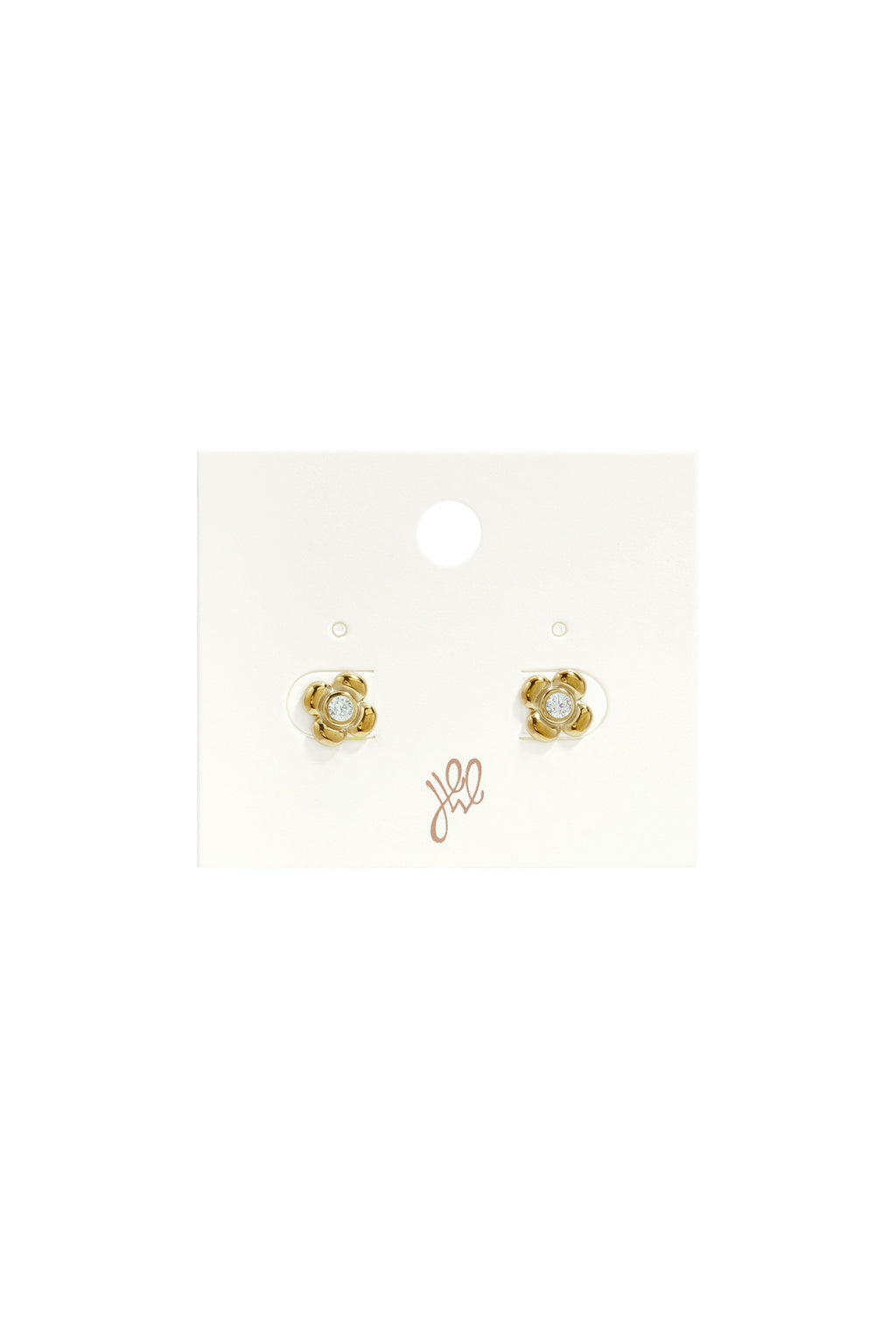 Pendientes de botón de acero inoxidable con diseño floral, estilo casual y sencillo, para mujer.