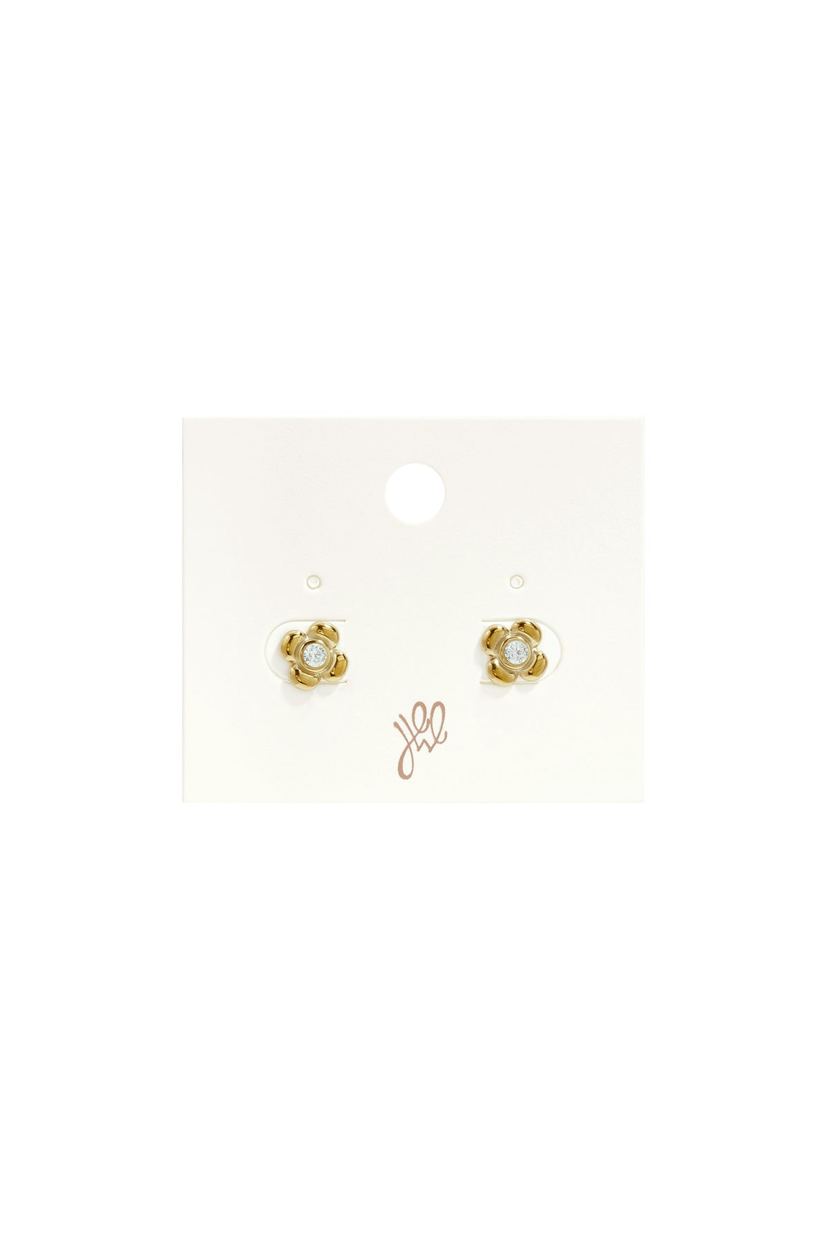 Pendientes de botón de acero inoxidable con diseño floral, estilo casual y sencillo, para mujer.