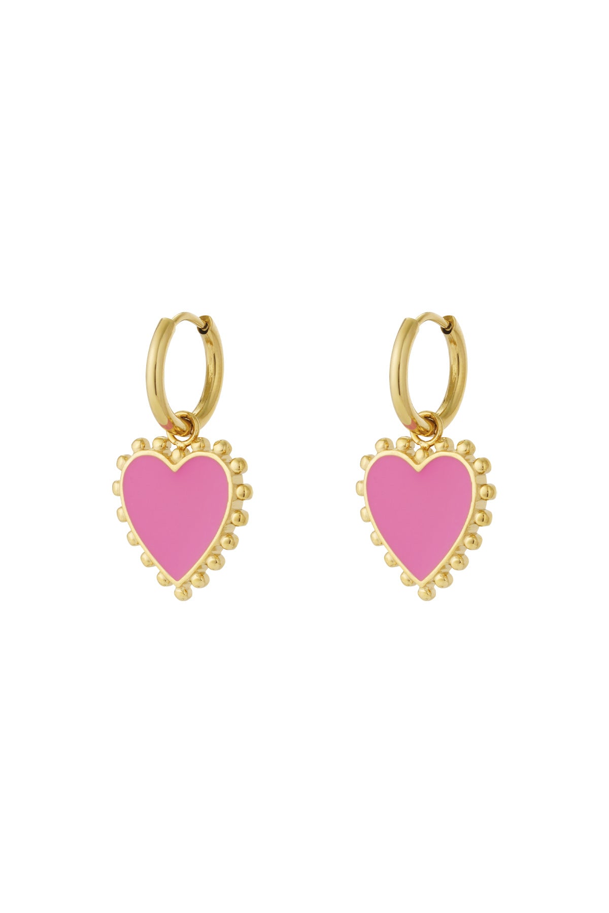 Charming Heart-Shaped Drop Earrings for Spring