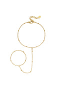 Elegant Silver & Gold Hand Chain for All Occasions
