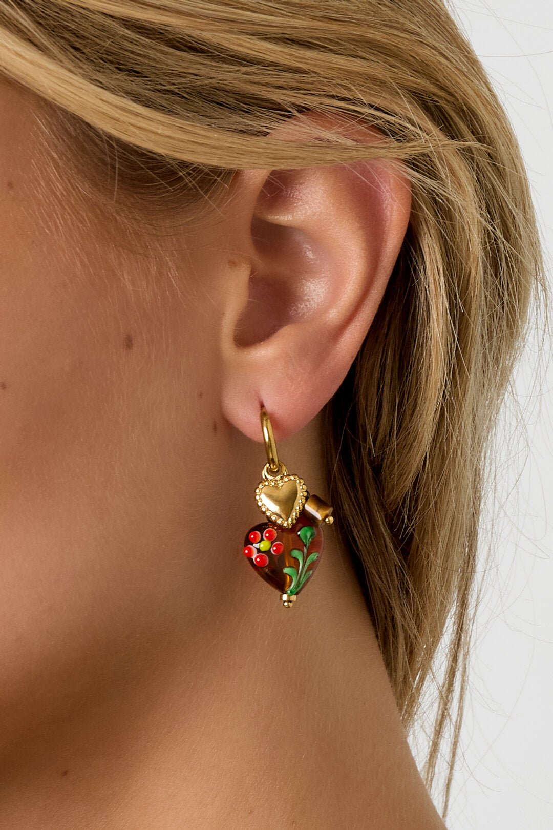 Stylish Heart Loop Drop Earrings for Winter