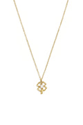 Collares con colgante de acero inoxidable chapado en oro de 14 quilates, serie Clover Casual Simple, joyería para mujer.
