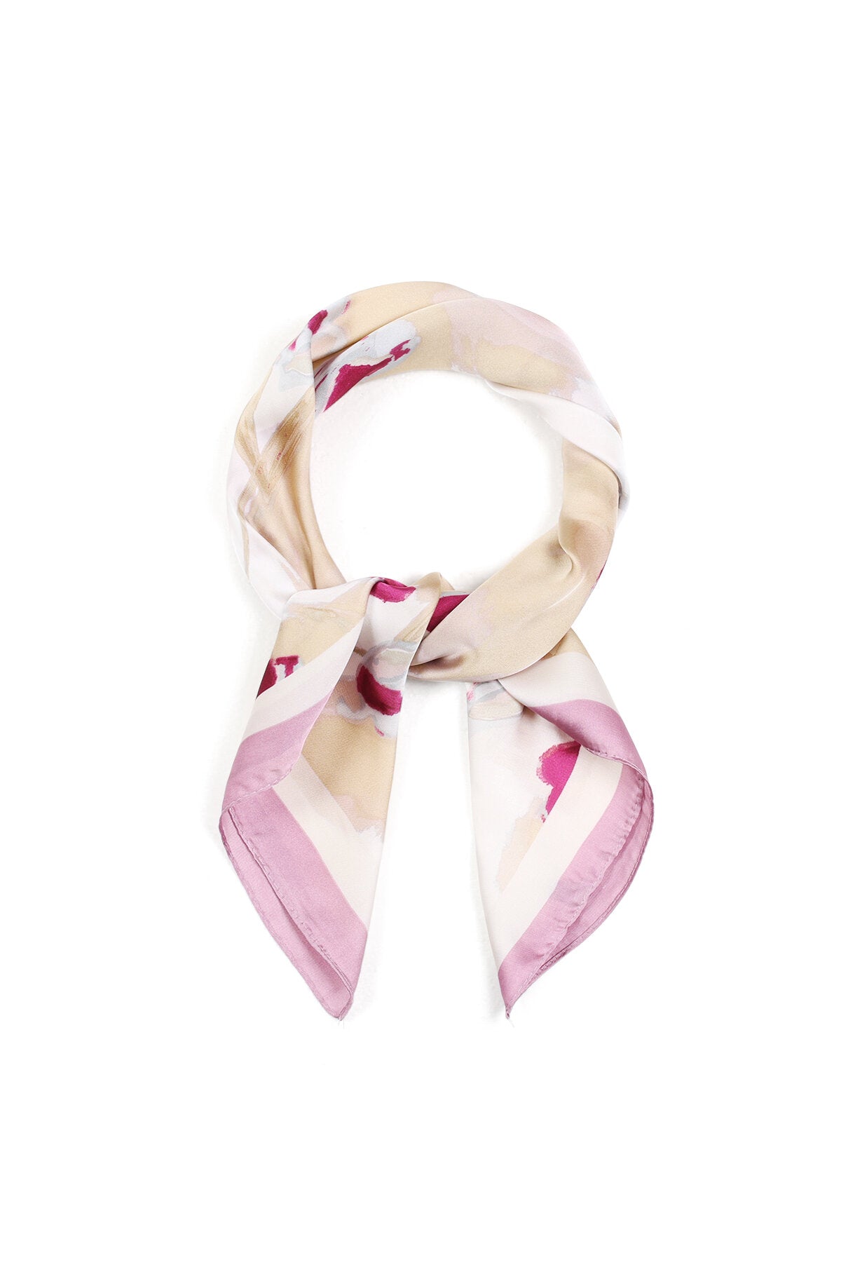 Romantic Pink Floral Summer Scarf for Women