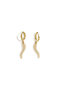 Pendientes colgantes de acero inoxidable con forma de serpiente, de la serie Simple Daily Simple, joyería para mujer.