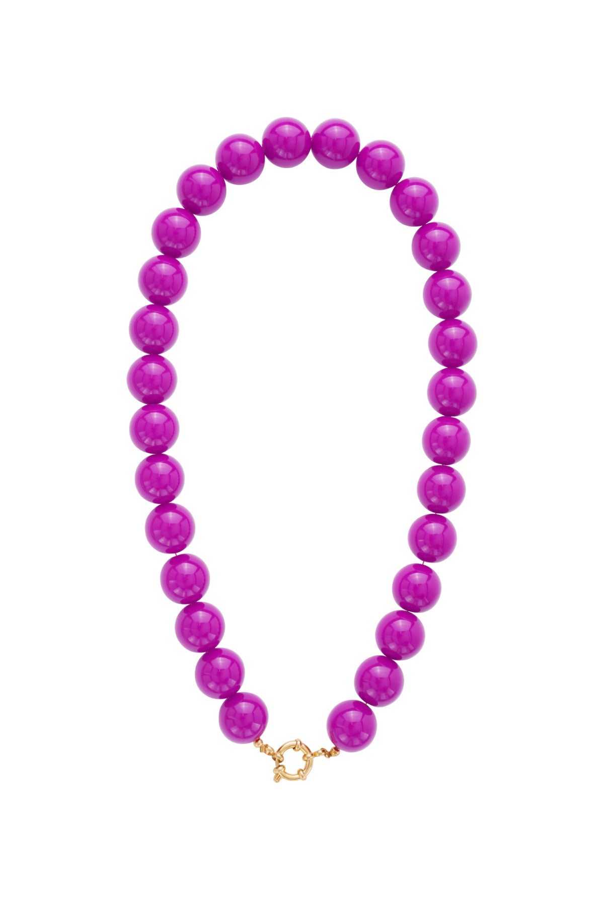 Collar con cuentas grandes y cierre frontal.-15mm