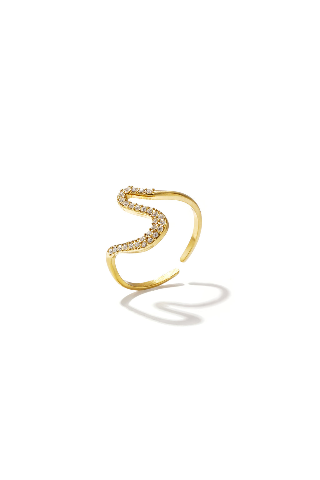 Elegant Adjustable Rhinestone Statement Ring