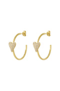 Elegant Heart Shaped Hoop Earrings - All Day Glam