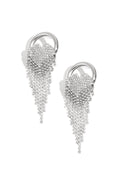 Elegant Heart Tassel Party Earrings Silver & Gold