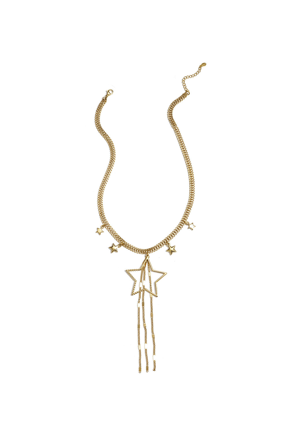 Stylish Gold Color Star Pendant Necklace