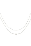 Elegant Star Layered Necklace in Silver & Gold