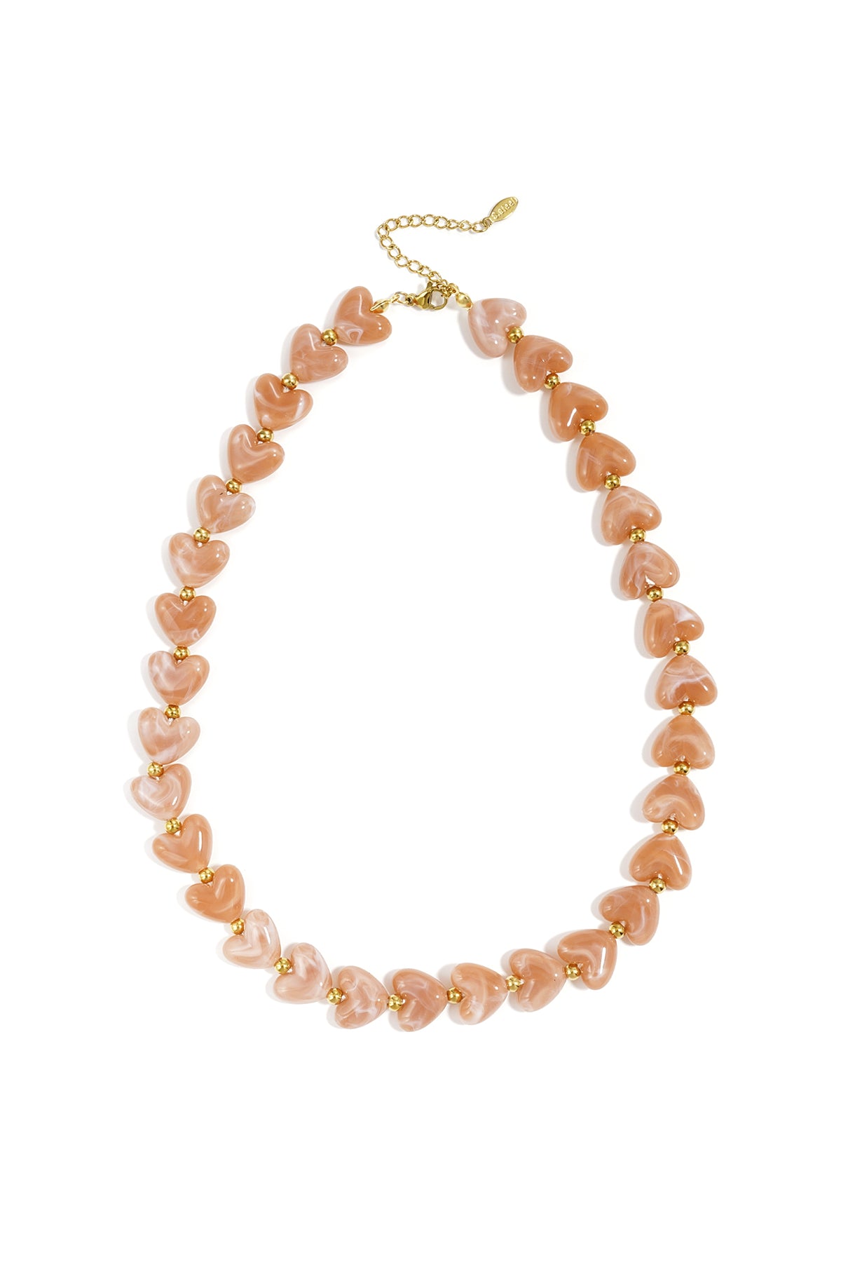 Collar cuentas corazones