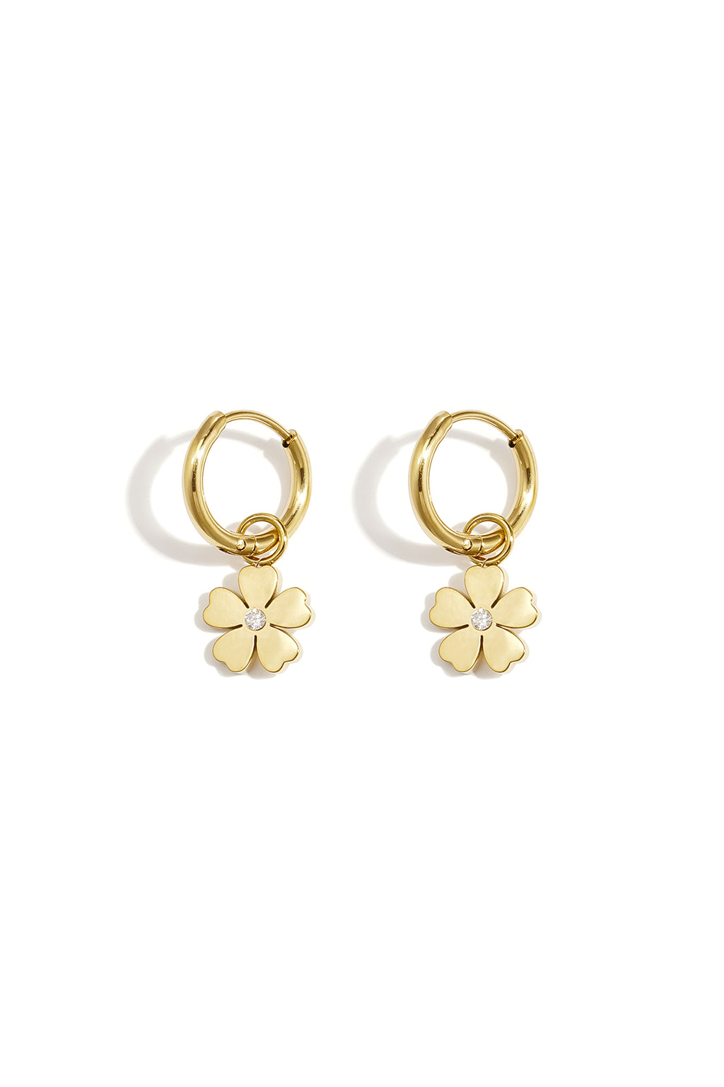 Pendientes colgantes de acero inoxidable con forma de flor, de la serie Daily Simple, joyería para mujer.