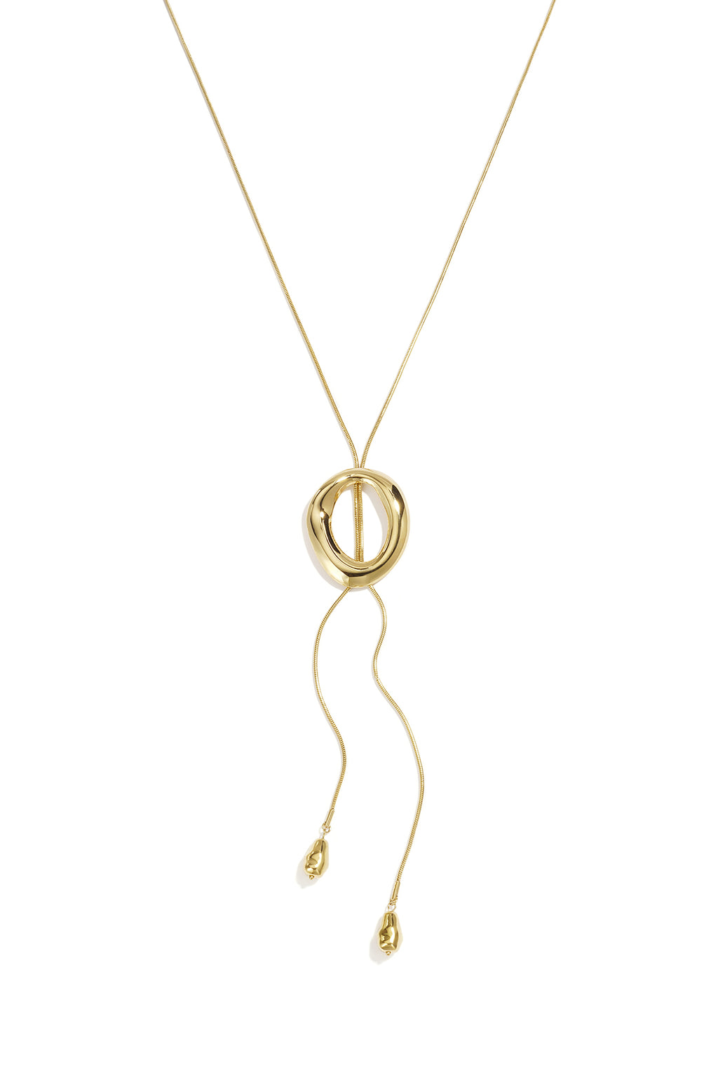 Collares largos de acero inoxidable de forma irregular, sencillos, de la serie Simple Daily para mujer.
