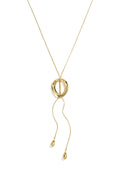 Collares largos de acero inoxidable de forma irregular, sencillos, de la serie Simple Daily para mujer.