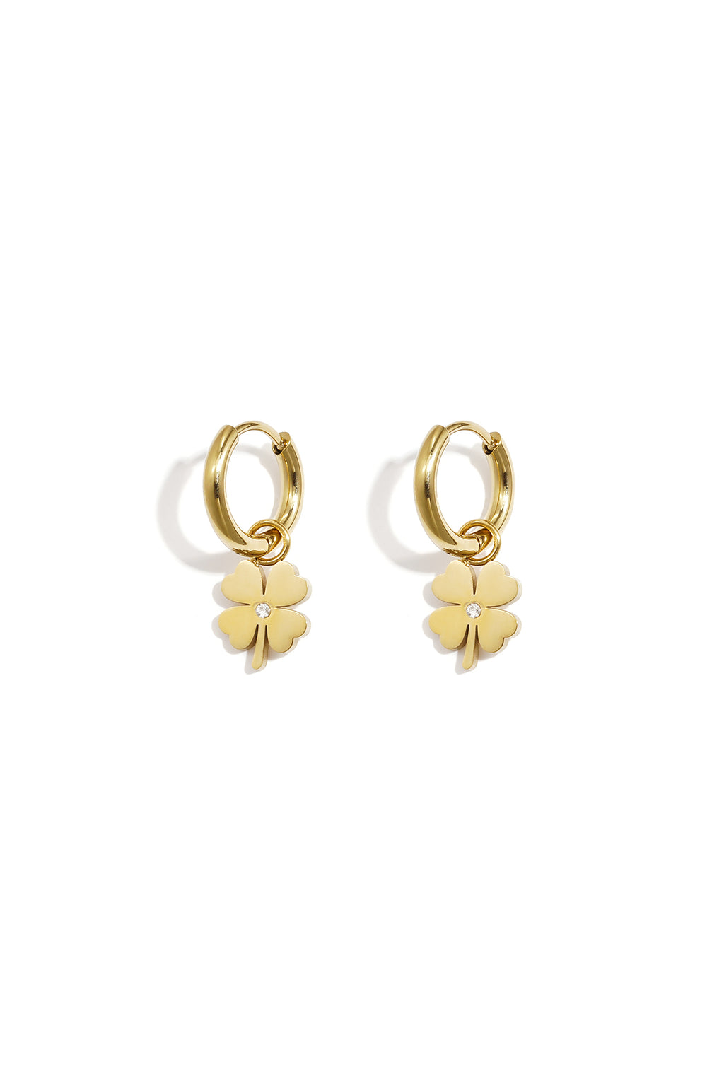 Pendientes colgantes de acero inoxidable Clover Simple Daily Simple Series Joyería para mujer