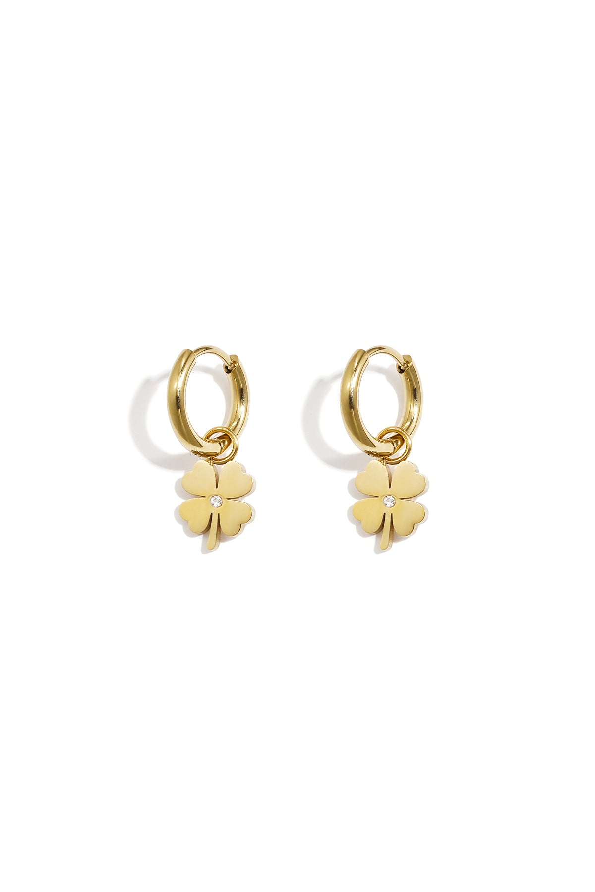 Pendientes colgantes de acero inoxidable Clover Simple Daily Simple Series Joyería para mujer