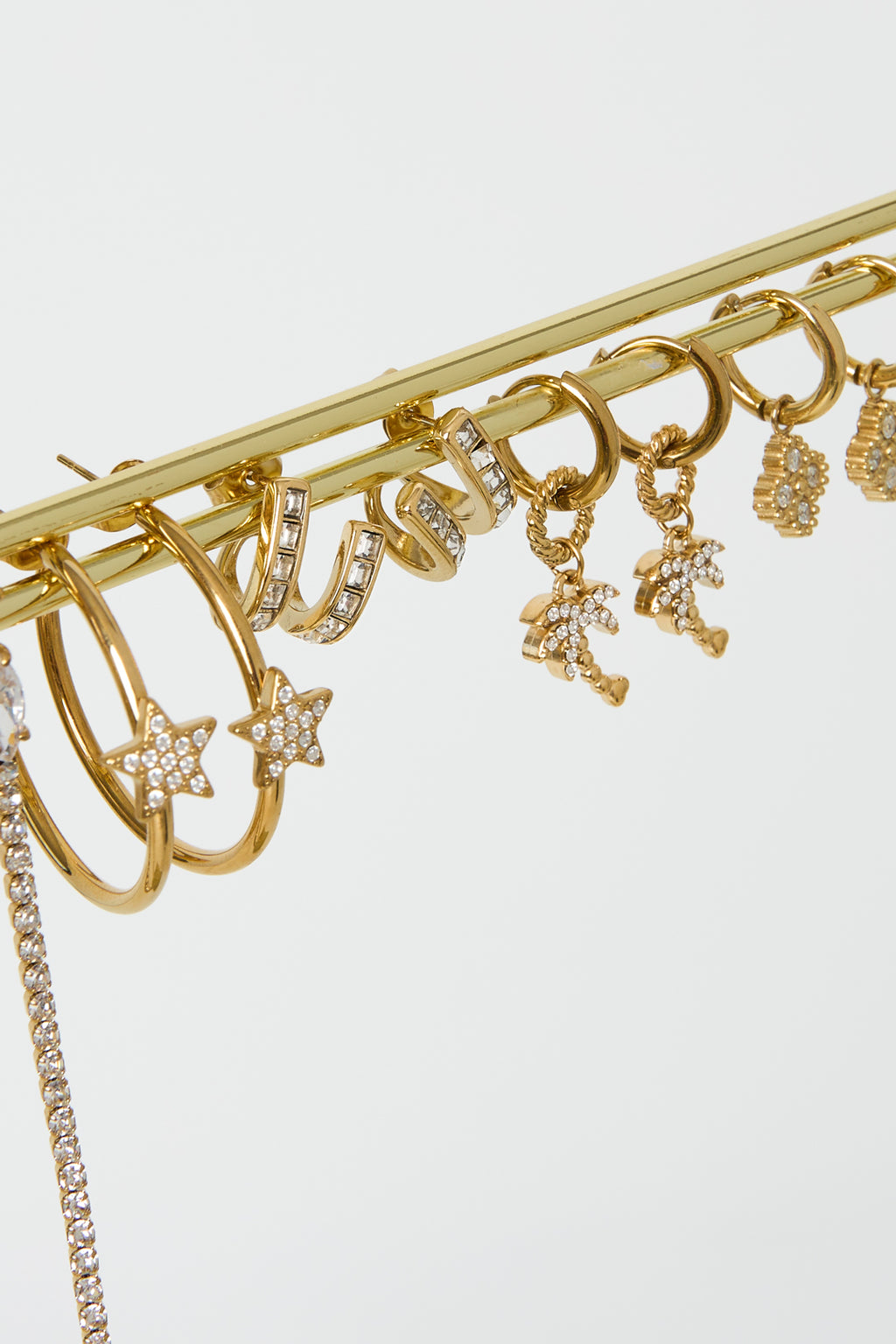 Pendientes con doble efecto y circonita