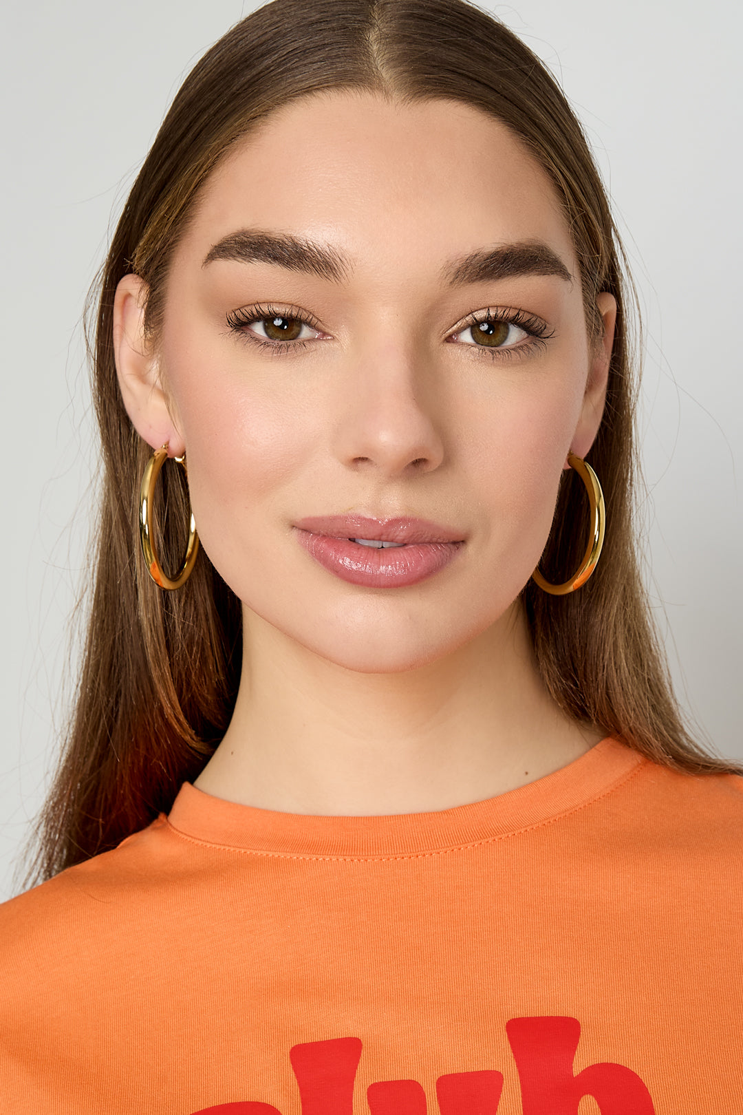 Pendientes de aro de acero inoxidable circulares, serie casual, diaria, sencilla, joyería para mujer