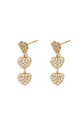 Stylish Gold Color Heart Dangle Earrings for Everyday Glam