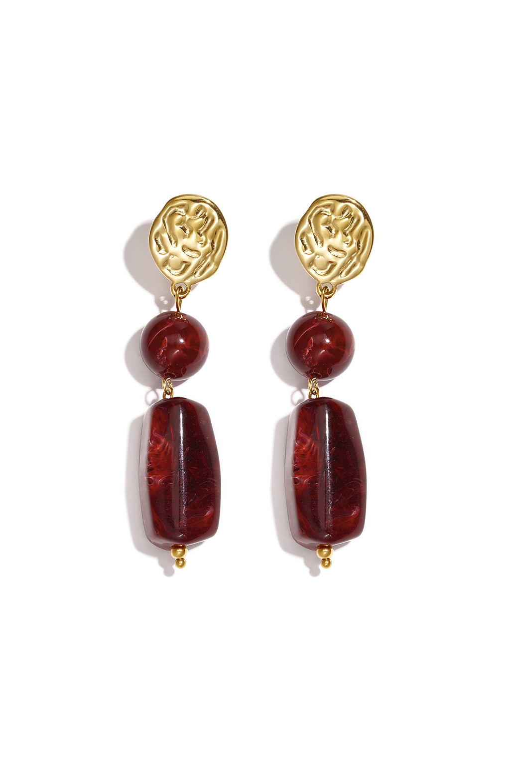 Pendientes colgantes de acero inoxidable con cuentas, estilo retro, serie clásica diaria, joyería para mujer