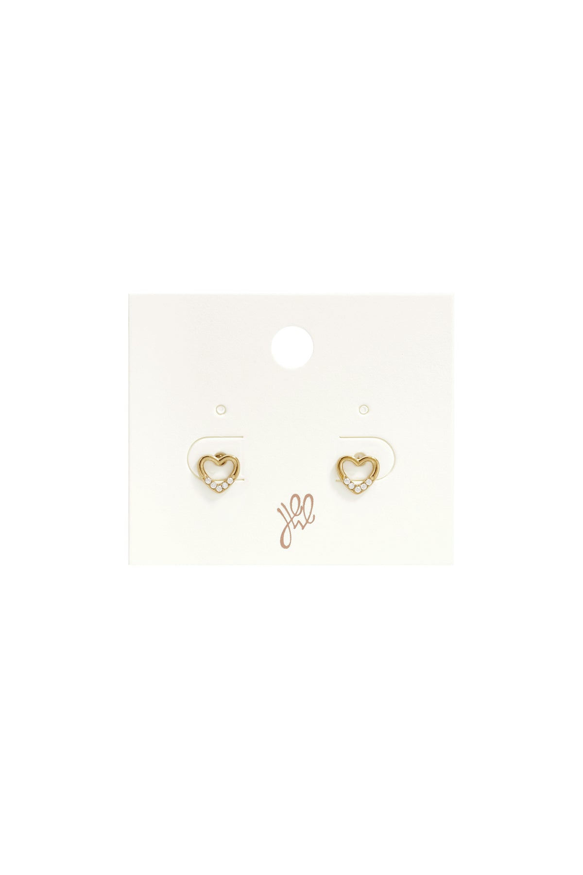 Pendientes de botón de acero inoxidable con forma de corazón, sencillos, de la serie Daily Simple, joyería para mujer.