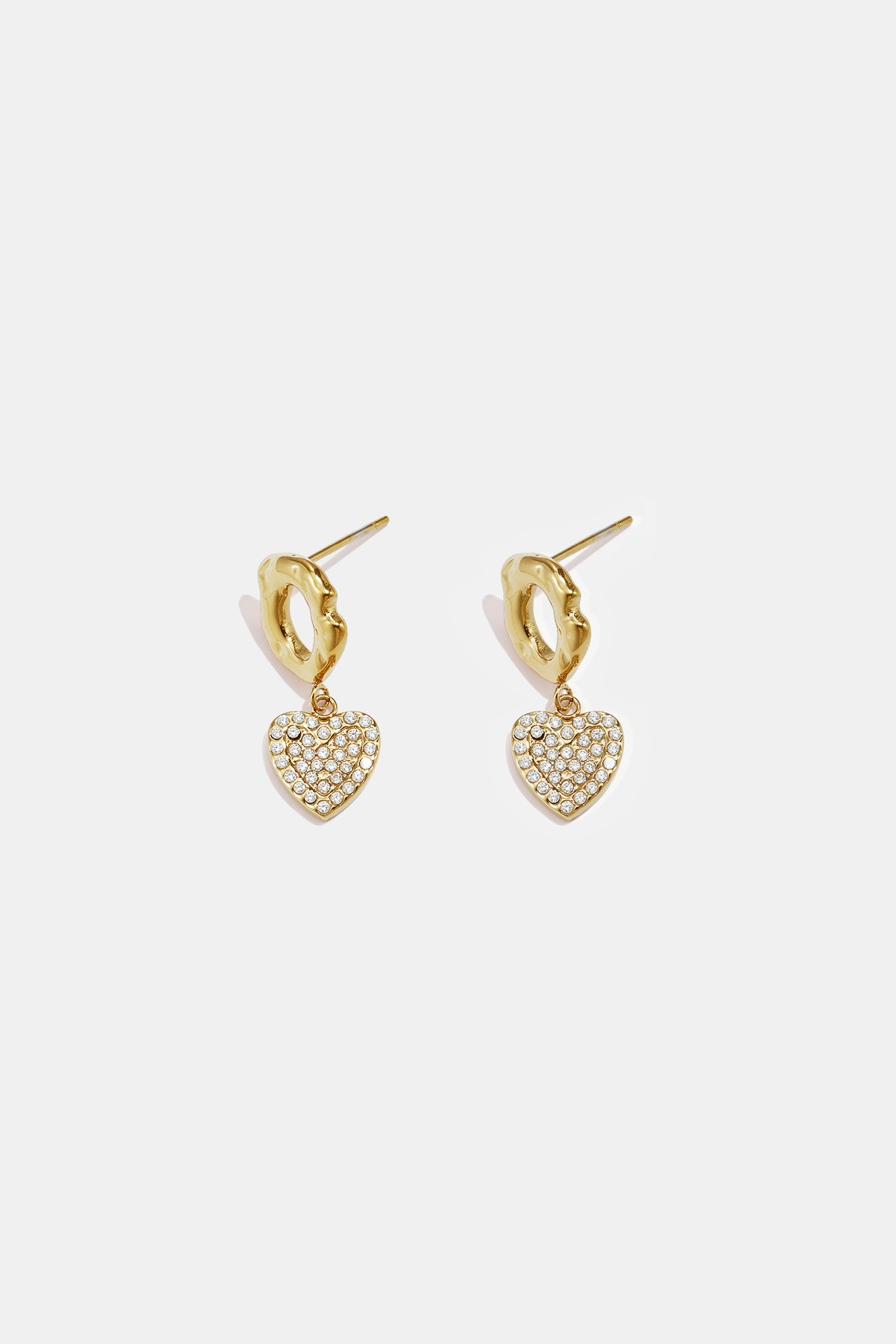 Pendientes colgantes de acero inoxidable con forma de corazón, sencillos, de la serie Daily Simple, joyería para mujer.