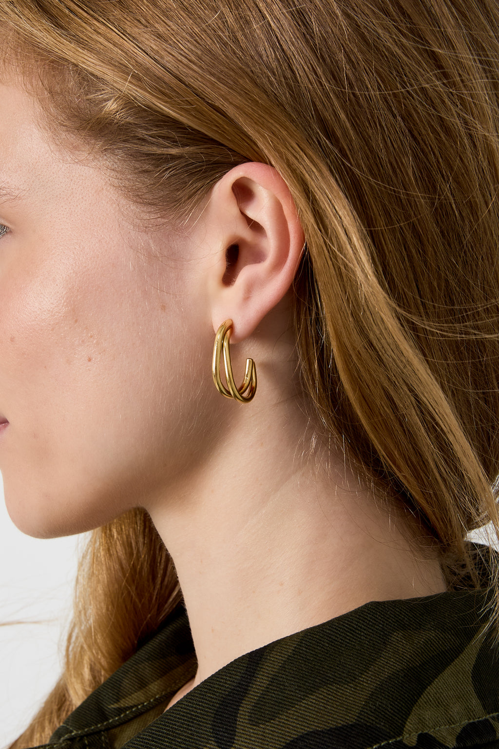 Pendientes de aro de acero inoxidable Circle Simple Daily Simple Series Joyería para mujer