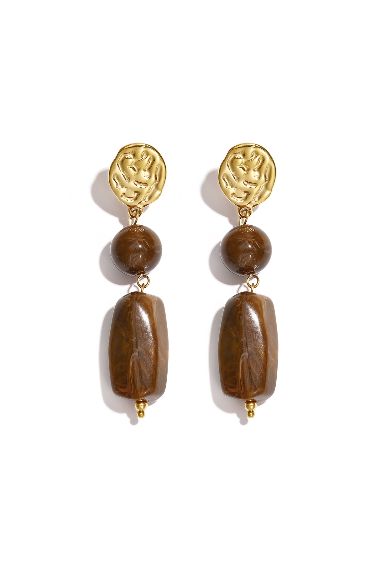 Pendientes colgantes de acero inoxidable con cuentas, estilo retro, serie clásica diaria, joyería para mujer