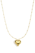 Collares largos de acero inoxidable con forma de corazón, estilo casual, diario, serie sencilla, joyería para mujer.