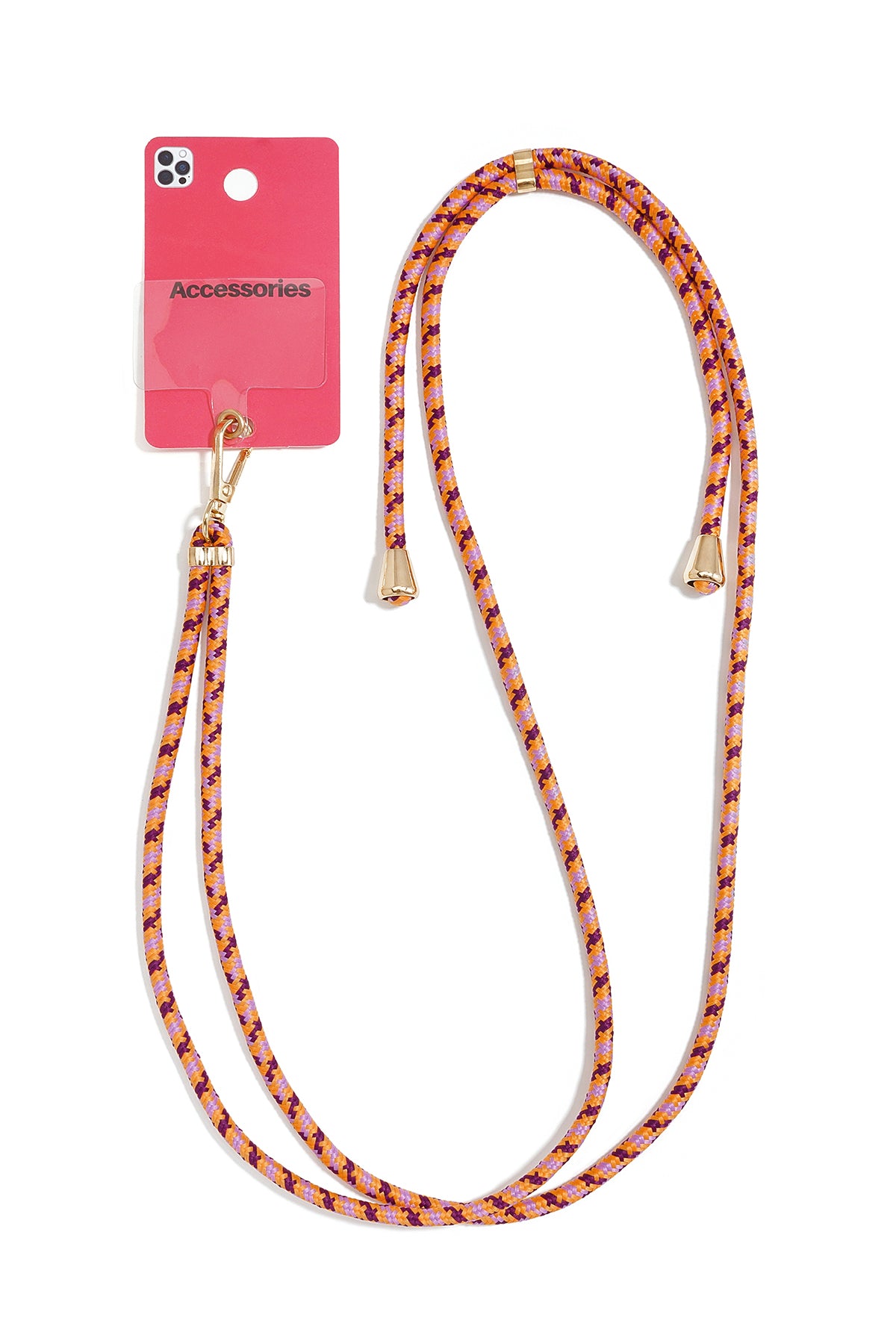 Cadena para teléfono de patchwork, sencilla, de poliéster, accesorio diario