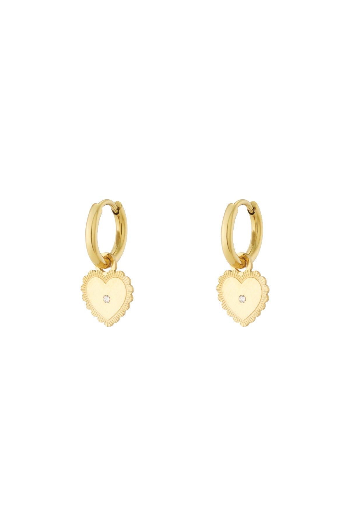 Elegant Rhinestone Heart Drop Earrings for Women