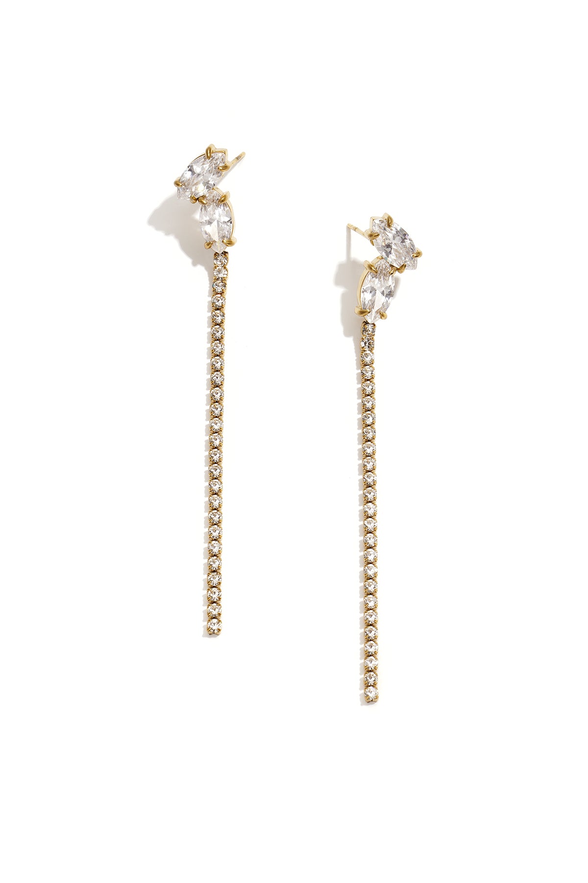 Pendientes colgantes de acero inoxidable con cadena, estilo sencillo para el día a día, de la serie Simple. Joyería para mujer.