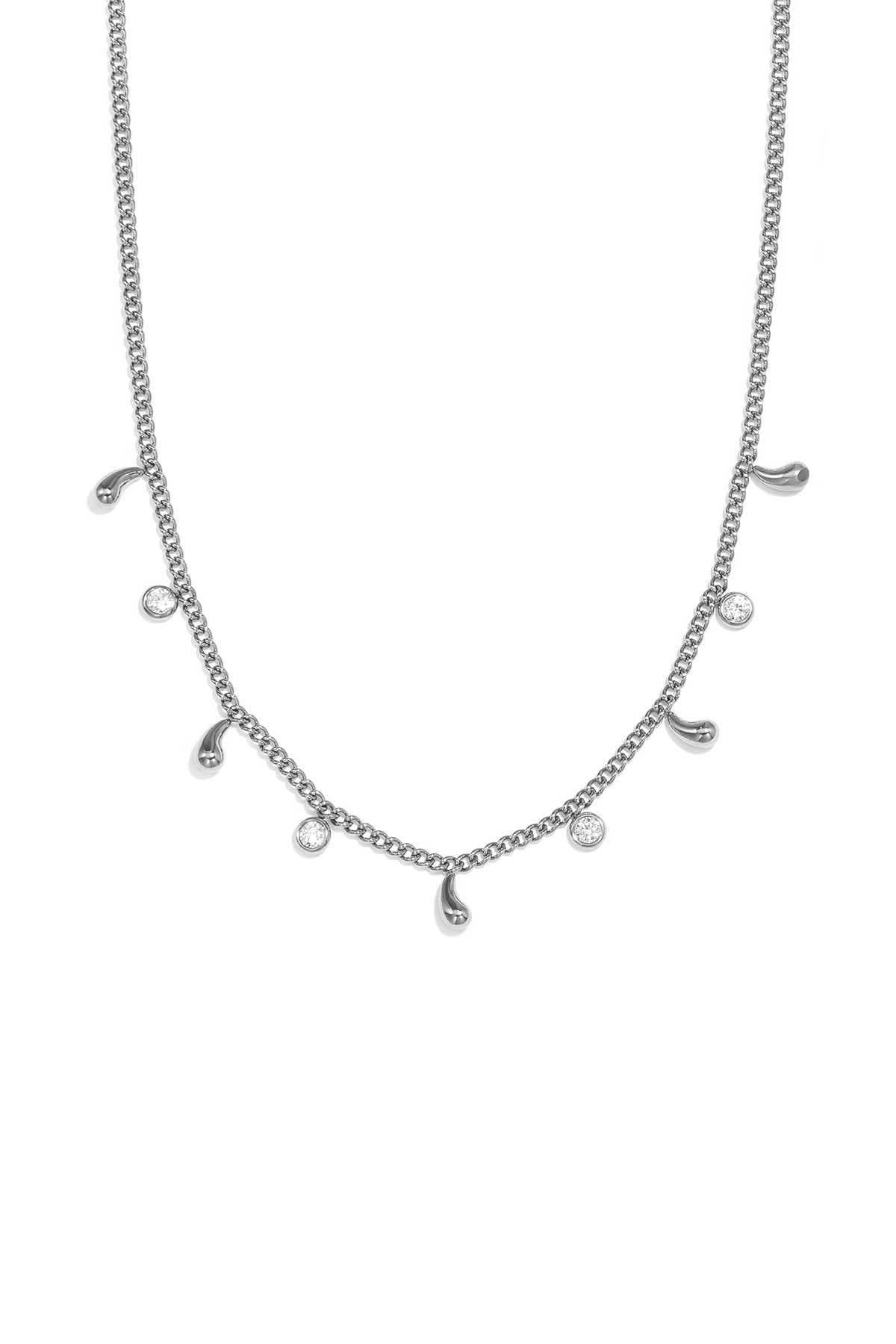 Collares con colgante de acero inoxidable Droplet Simple Daily Simple Series Joyería para mujer