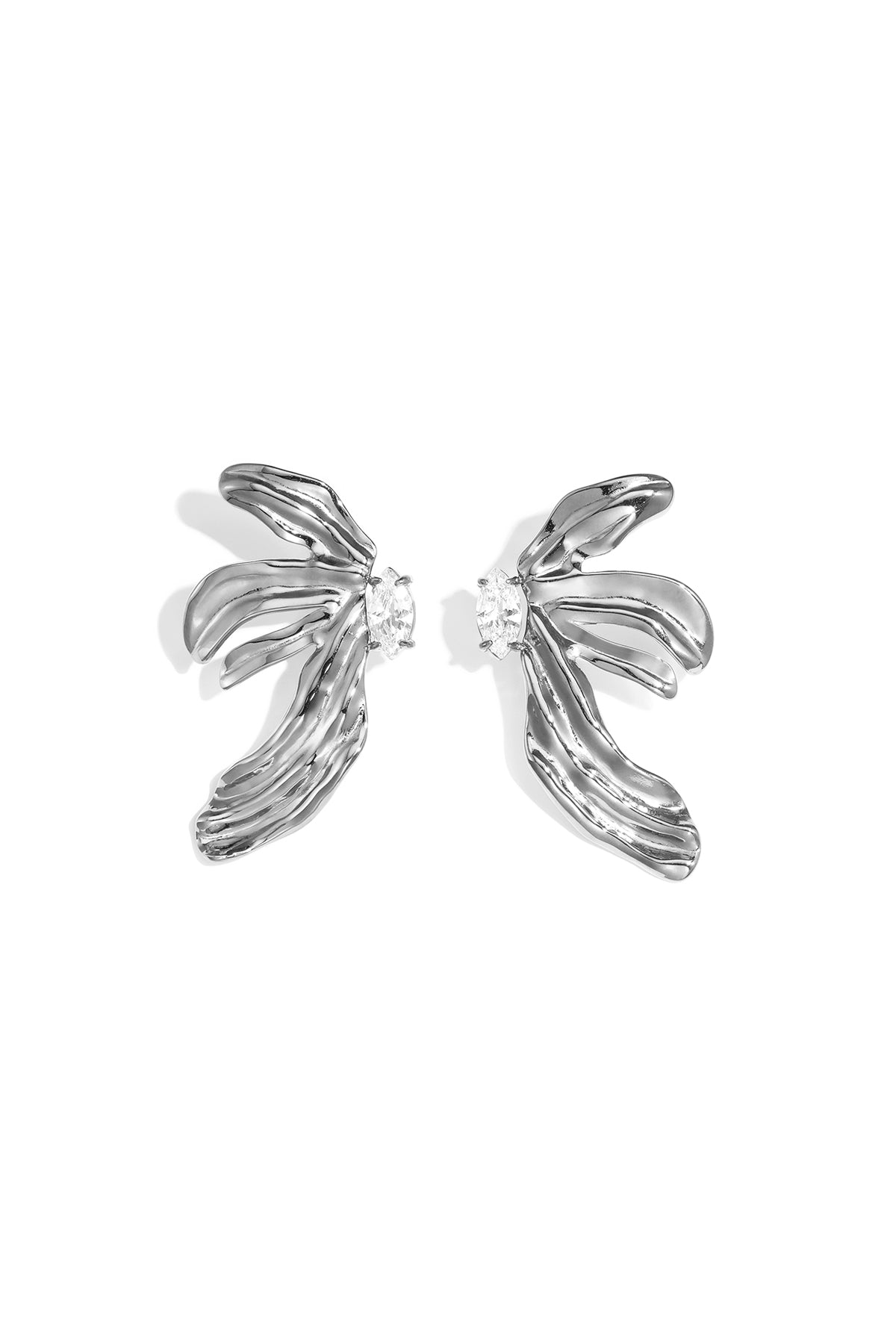 Pendientes de botón de acero inoxidable con forma de flor, serie Simple Simple, joyería para mujer