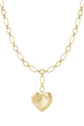 Collar de cadena con corazón grande
