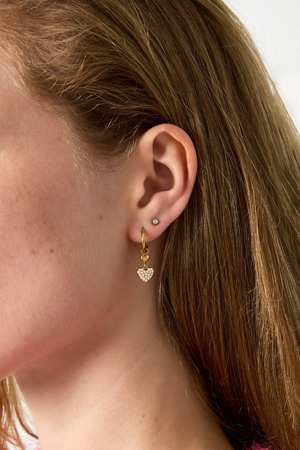 Pendientes colgantes de acero inoxidable con forma de corazón, sencillos, de la serie Daily Simple, joyería para mujer.