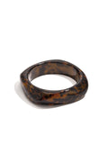 Elegant Brown Leopard Print Resin Bangle for Women