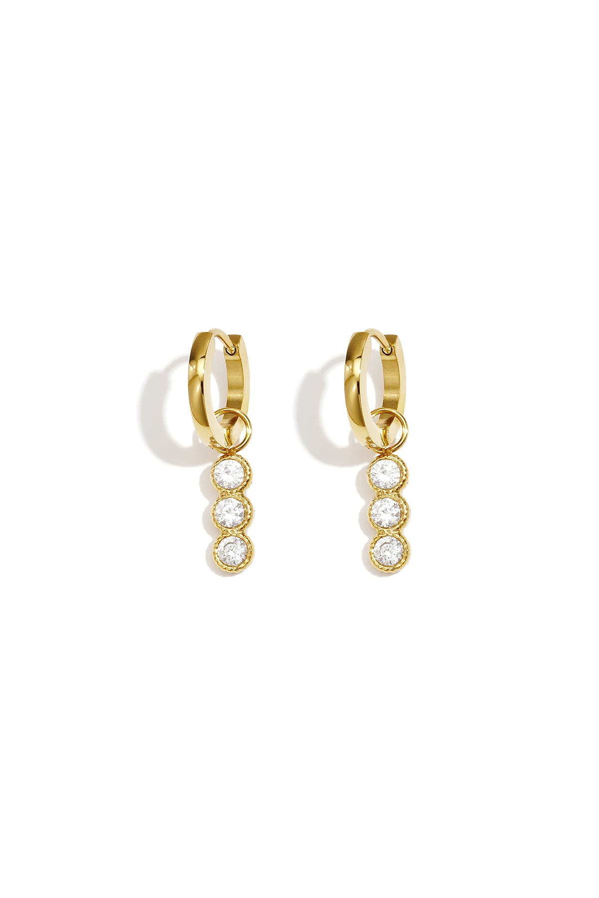 Pendientes colgantes de acero inoxidable, estilo círculo, sencillos, de la serie Daily Simple, joyería para mujer.