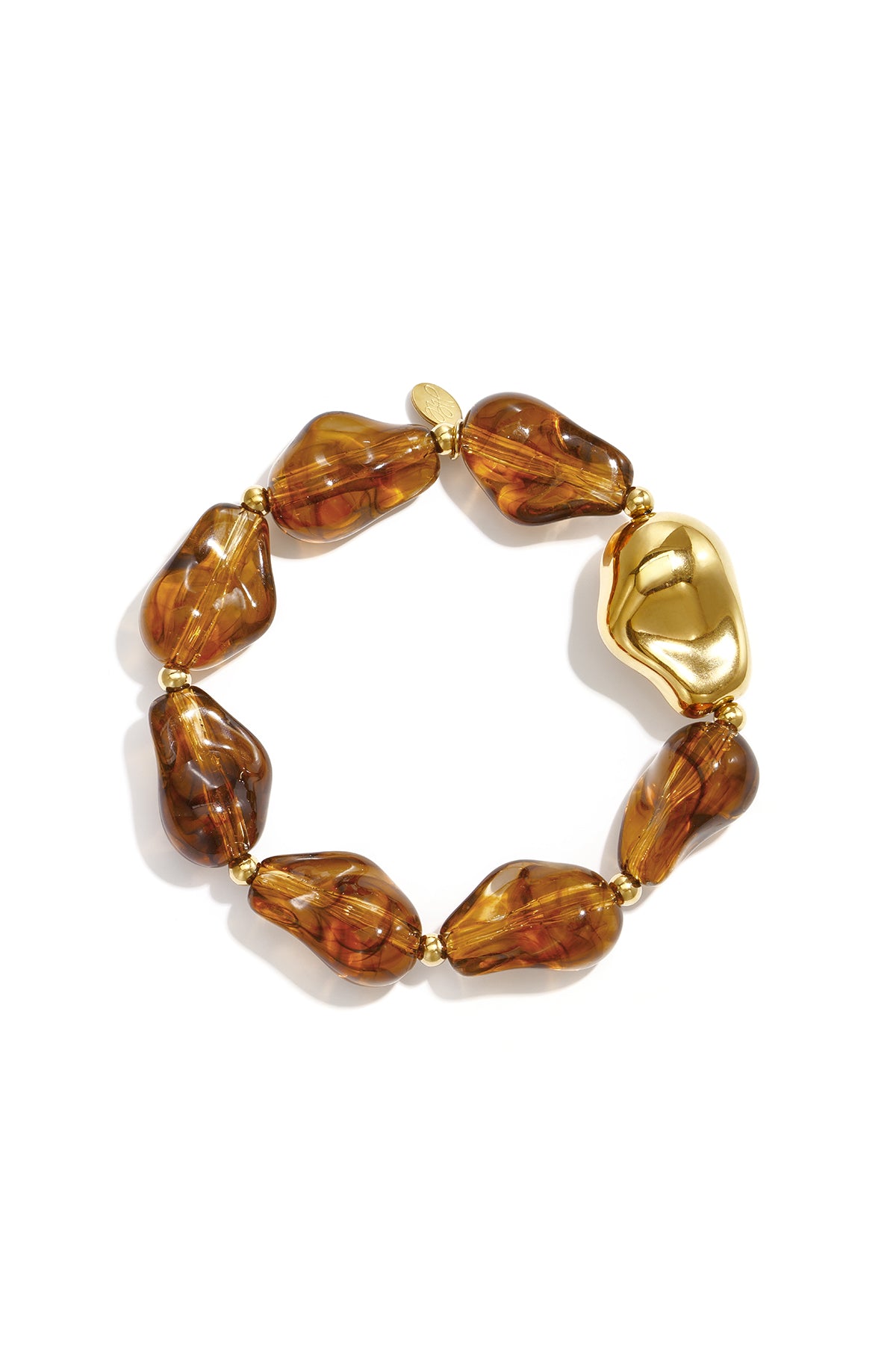 Pulseras de acero inoxidable con cuentas, forma irregular, estilo casual, para uso diario, serie sencilla, joyería para mujer.