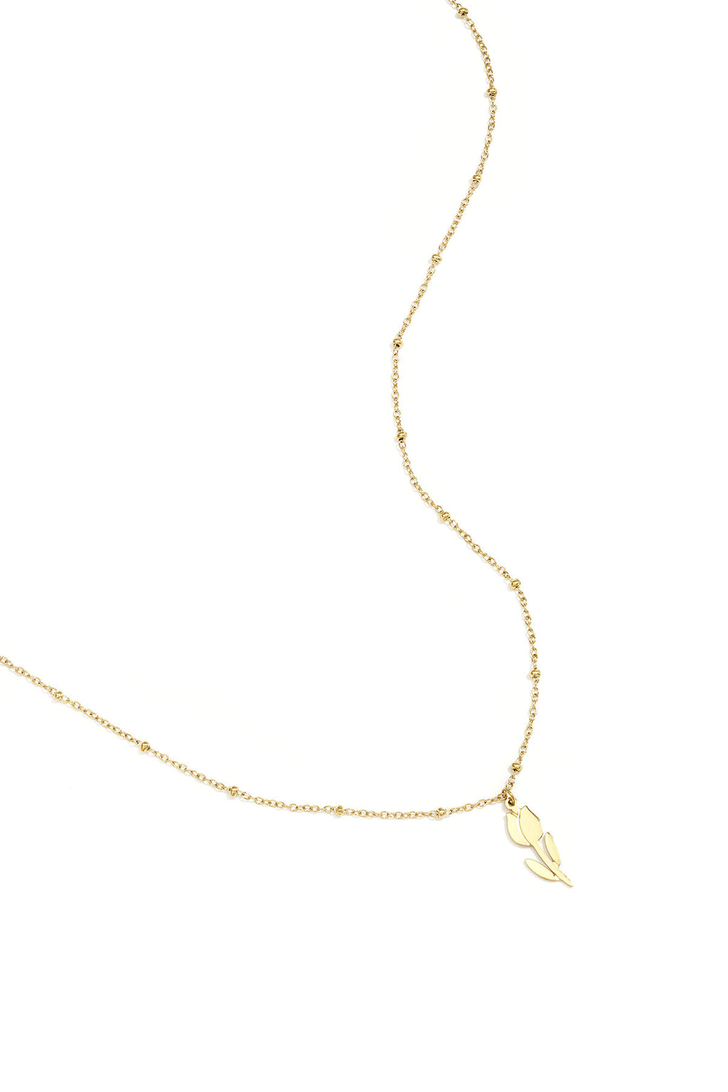 Elegant Stainless Steel Flower Pendant Necklace - Silver & Gold