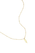 Elegant Stainless Steel Flower Pendant Necklace - Silver & Gold