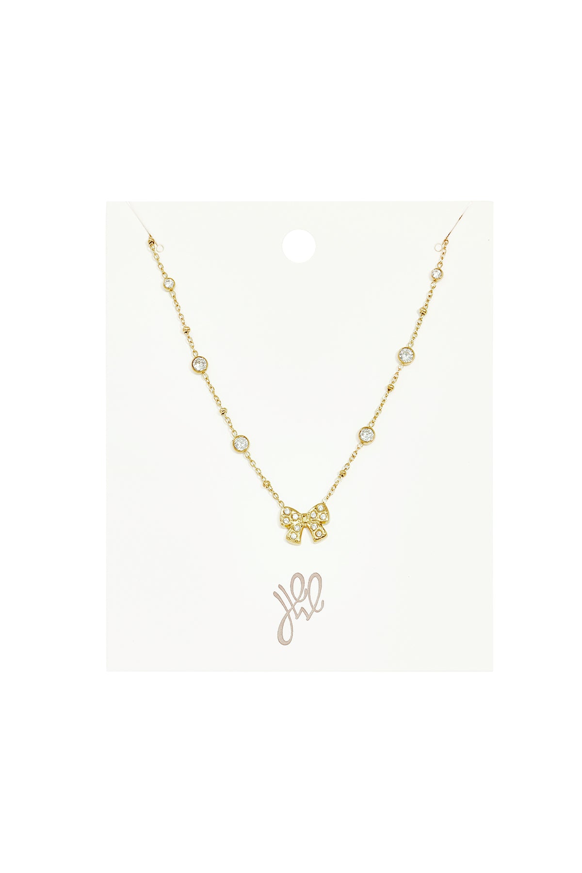 Collares con colgante de acero inoxidable con lazo, sencillos, de la serie Daily Simple, joyería para mujer.