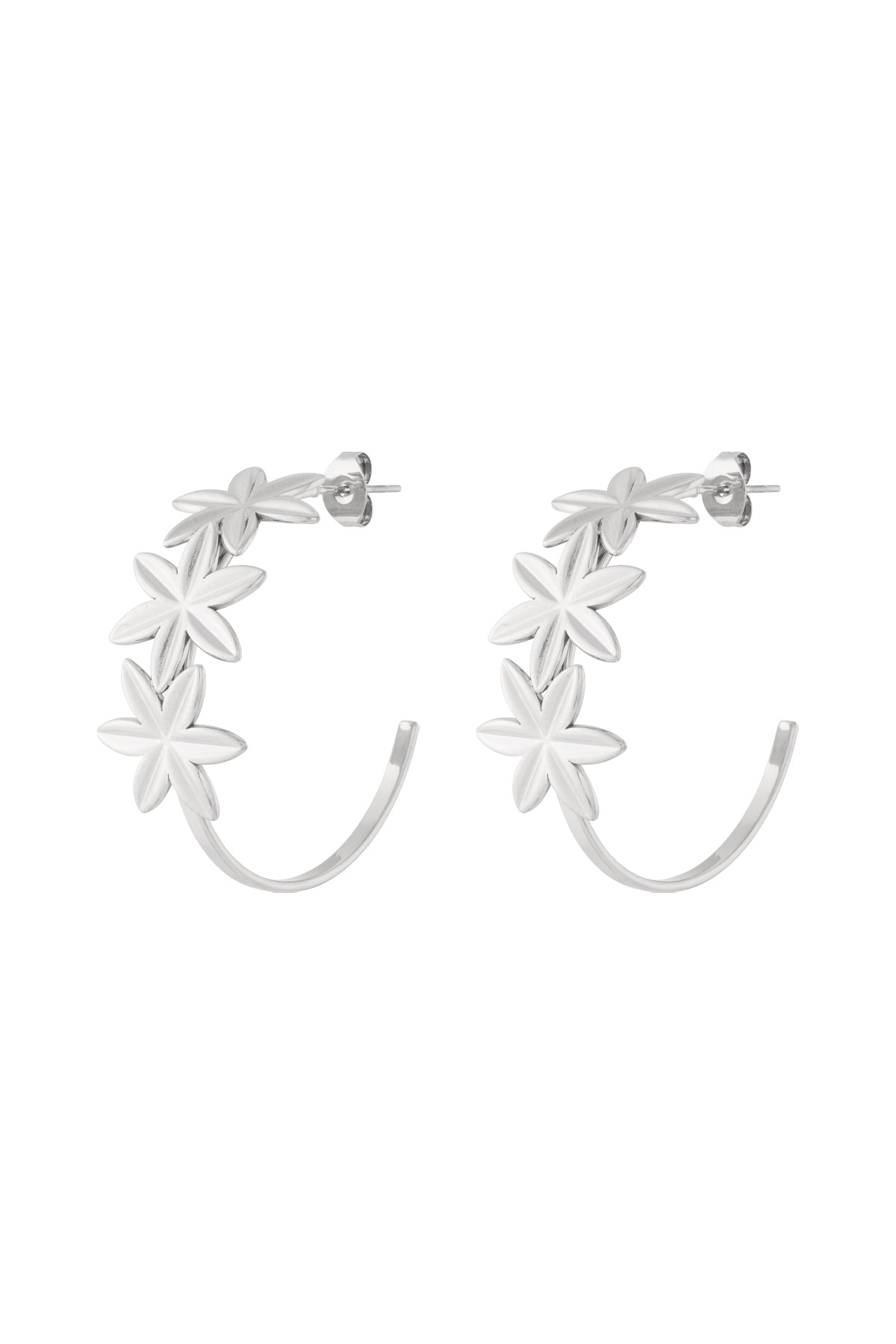 Elegant Flower Hoop Earrings for Spring/Summer