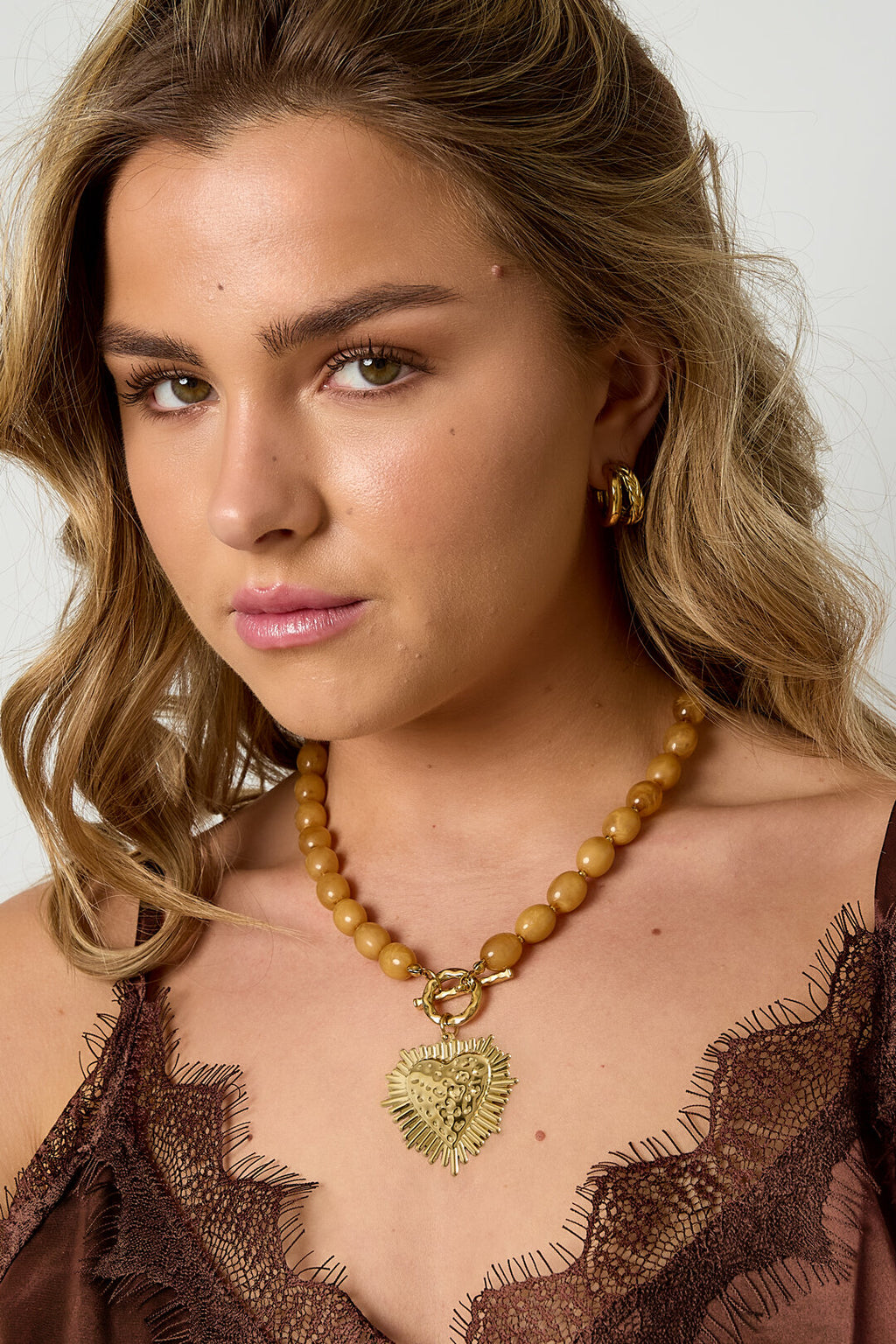 Chic Heart Beaded Necklace for Spring/Summer