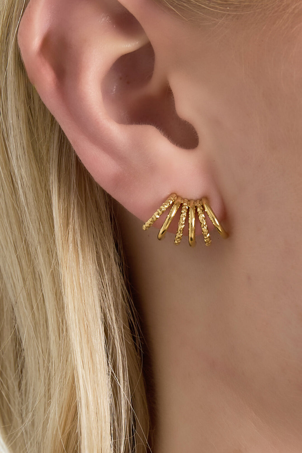 Stylish Gold Tone Irregular Stud Earrings