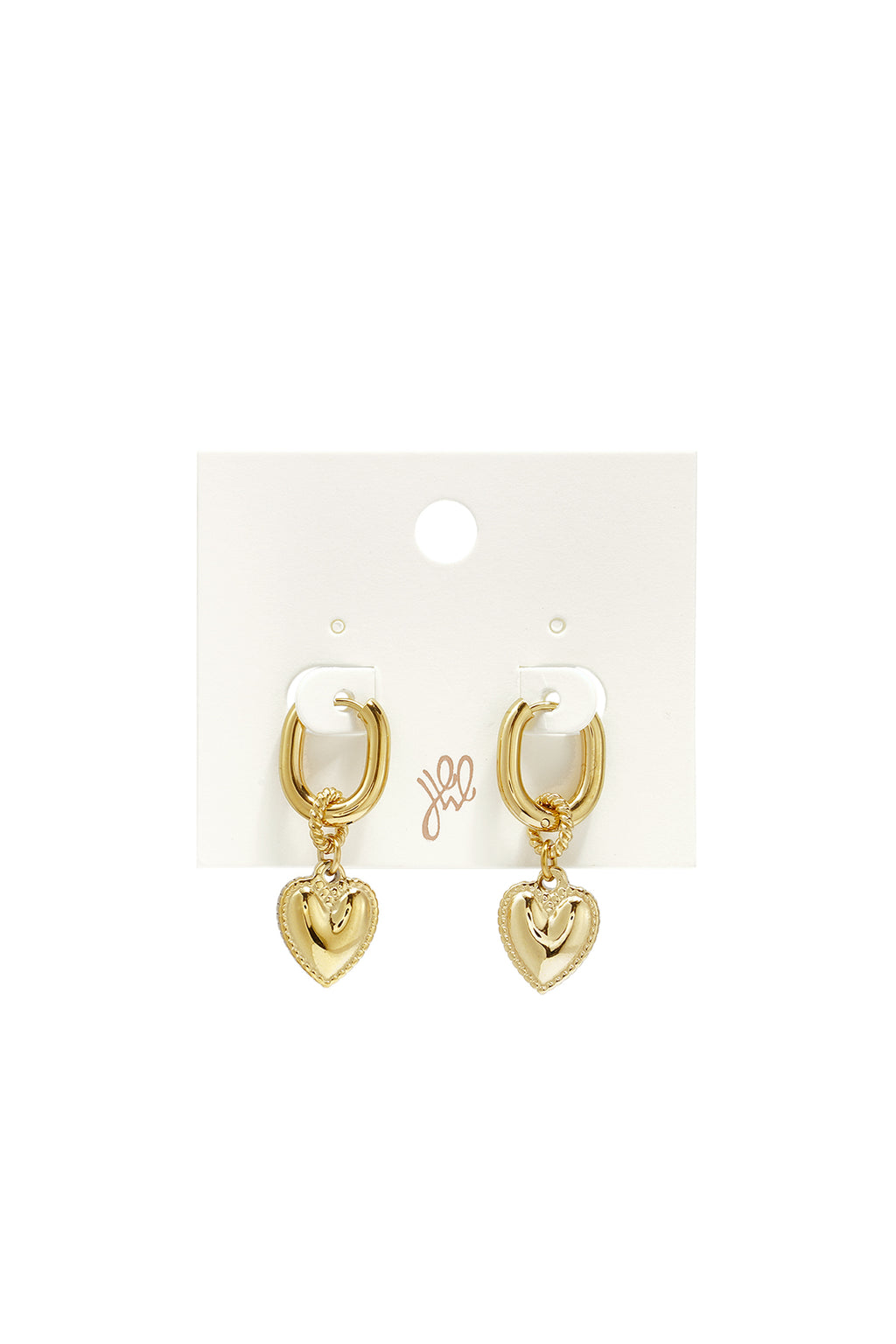 Pendientes colgantes de acero inoxidable con forma de corazón, serie Simple Simple, joyería para mujer