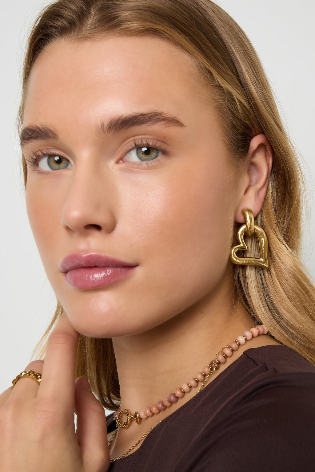 Elegant Heart-Shaped Drop Earrings for Everyday Glamour