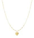 Elegant Long Heart Necklace in Silver & Gold