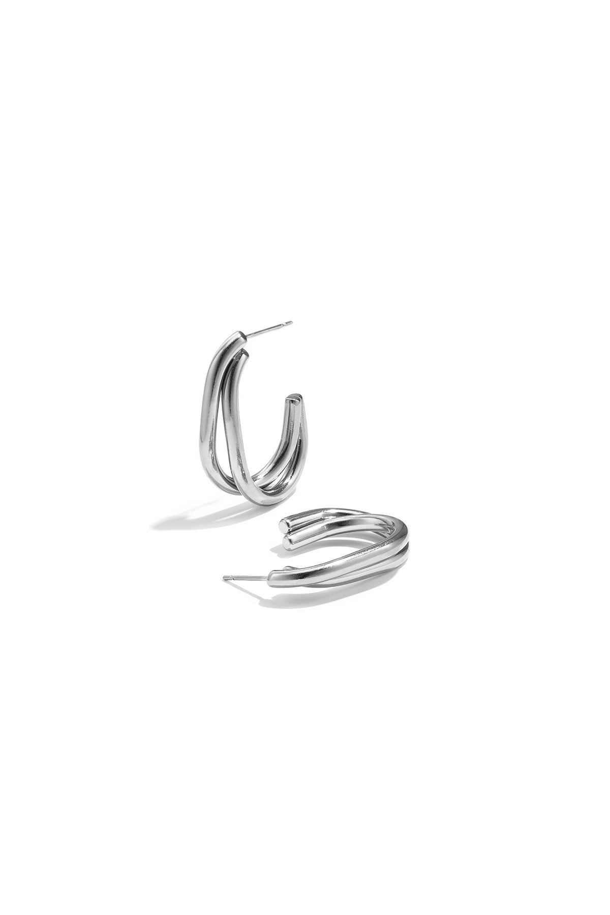 Pendientes de aro de acero inoxidable Circle Simple Daily Simple Series Joyería para mujer