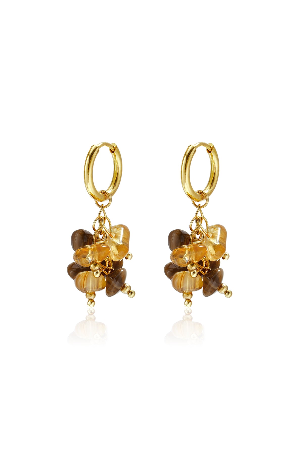 Pendientes de cuentas de acero inoxidable, serie Simple Daily, joyería para mujer